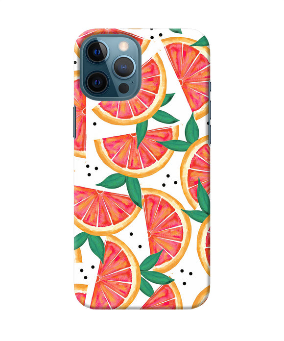 Abstract Orange Print Iphone 12 Pro Max Back Cover