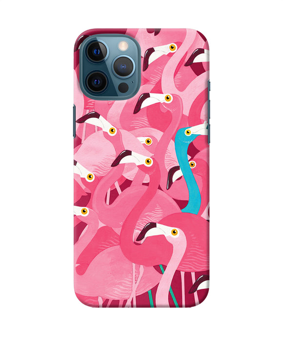 Abstract Sheer Bird Pink Print Iphone 12 Pro Max Back Cover