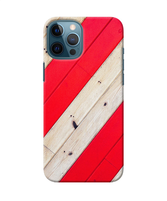 Abstract Red Brown Wooden Iphone 12 Pro Max Back Cover