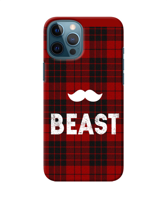Beast Red Square Iphone 12 Pro Max Back Cover