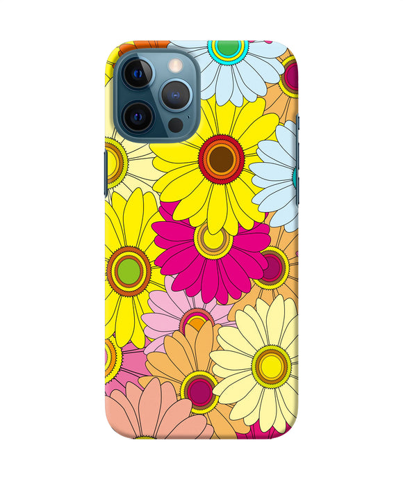 Abstract Colorful Flowers Iphone 12 Pro Max Back Cover