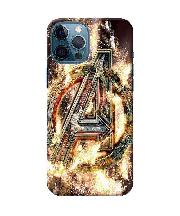 Avengers Burning Logo Iphone 12 Pro Max Back Cover