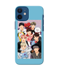 BTS with animals iPhone 12 Mini Back Cover
