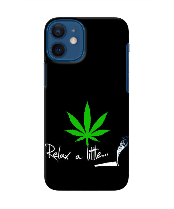 Weed Relax Quote Iphone 12 Mini Real 4D Back Cover