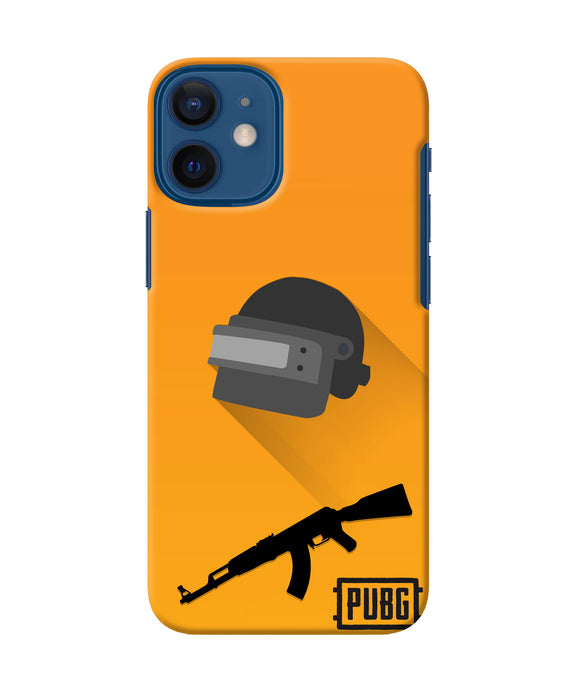 PUBG Helmet and Gun Iphone 12 Mini Real 4D Back Cover
