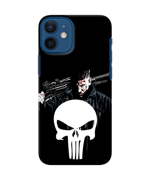 Punisher Character Iphone 12 Mini Real 4D Back Cover