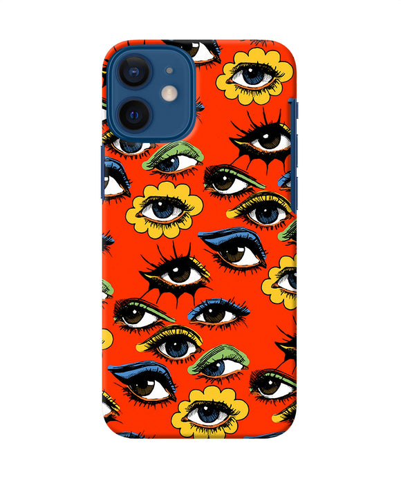 Abstract Eyes Pattern Iphone 12 Mini Back Cover