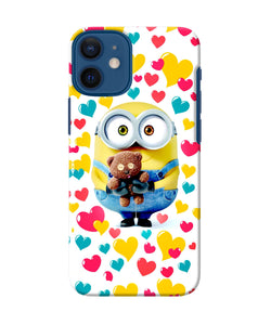 Minion Teddy Hearts Iphone 12 Mini Back Cover