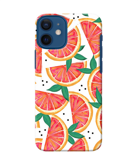 Abstract Orange Print Iphone 12 Mini Back Cover