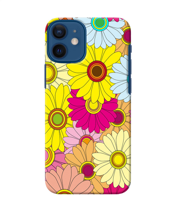 Abstract Colorful Flowers Iphone 12 Mini Back Cover