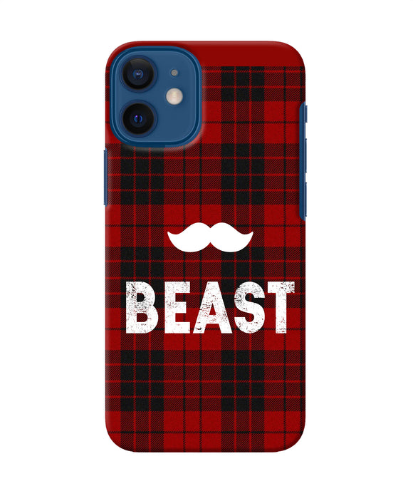 Beast Red Square Iphone 12 Mini Back Cover