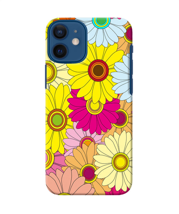 Abstract Colorful Flowers Iphone 12 Mini Back Cover