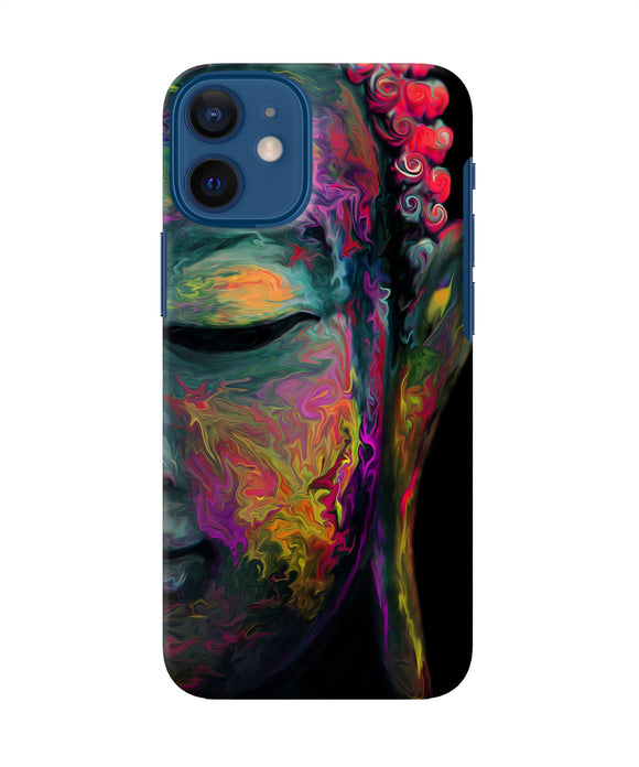 Buddha Face Painting Iphone 12 Mini Back Cover