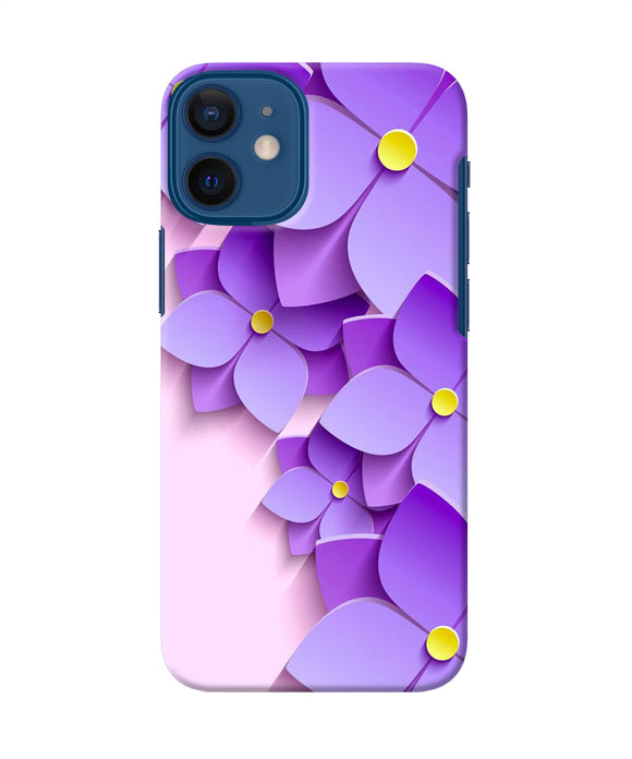 Violet Flower Craft Iphone 12 Mini Back Cover