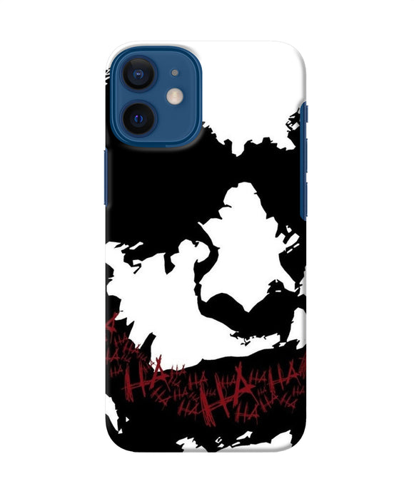 Black And White Joker Rugh Sketch Iphone 12 Mini Back Cover