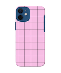 Pink Square Print Iphone 12 Mini Back Cover