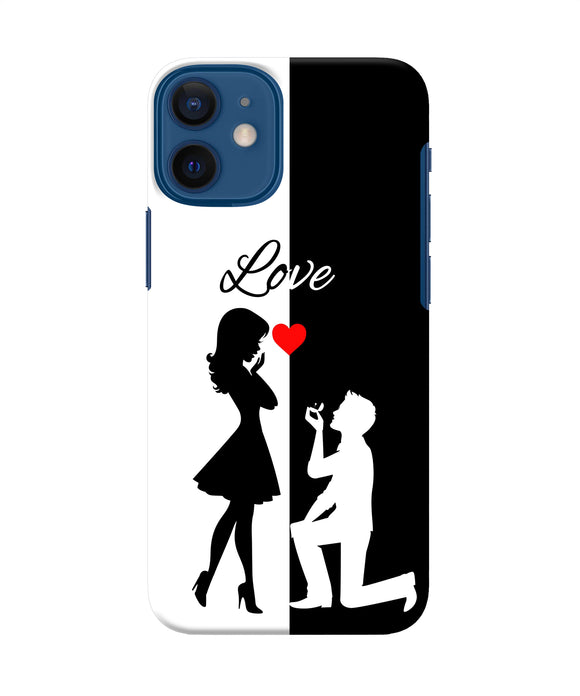 Love Propose Black And White Iphone 12 Mini Back Cover