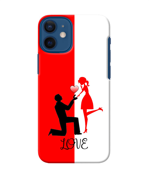 Love Propose Red And White Iphone 12 Mini Back Cover