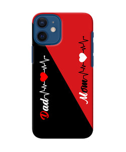 Mom Dad Heart Line Iphone 12 Mini Back Cover