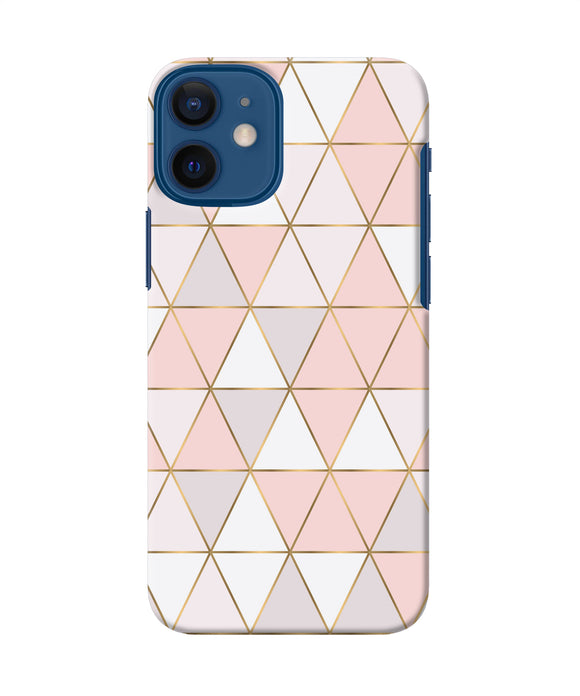 Abstract Pink Triangle Pattern Iphone 12 Mini Back Cover