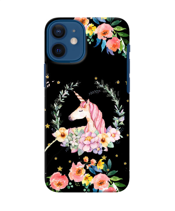 Unicorn Flower Iphone 12 Mini Back Cover