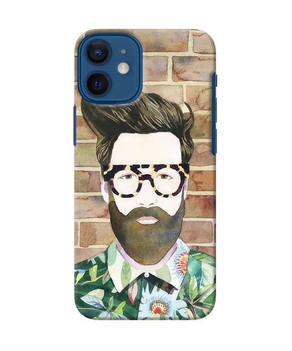 Beard Man With Glass Iphone 12 Mini Back Cover