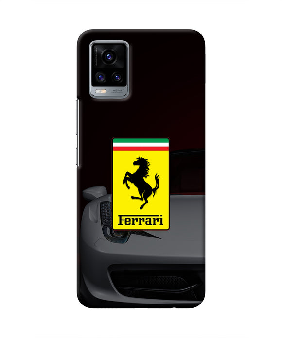 White Ferrari Vivo V20 Real 4D Back Cover