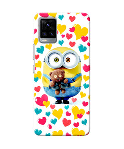 Minion teddy hearts Vivo V20 Back Cover