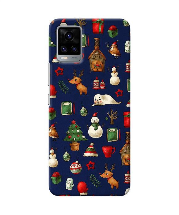 Canvas christmas print Vivo V20 Back Cover