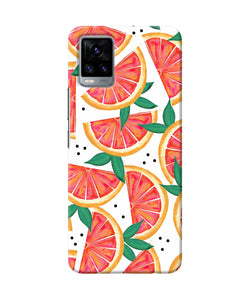 Abstract orange print Vivo V20 Back Cover