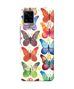 Abstract butterfly print Vivo V20 Back Cover