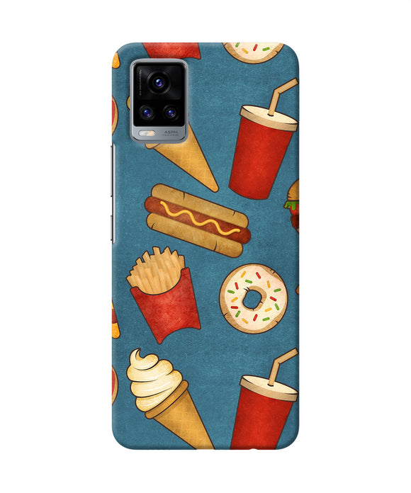 Abstract food print Vivo V20 Back Cover