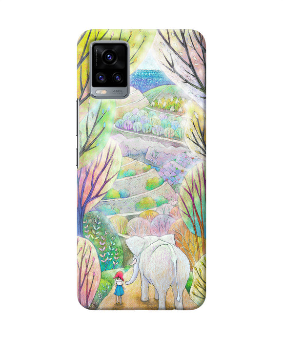 Natual elephant girl Vivo V20 Back Cover