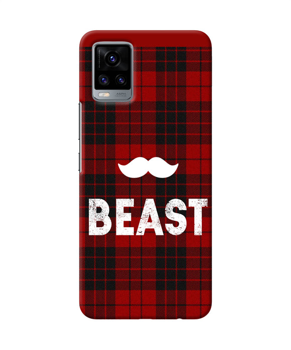 Beast red square Vivo V20 Back Cover