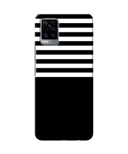 Black and white print Vivo V20 Back Cover