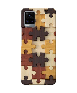 Wooden puzzle Vivo V20 Back Cover