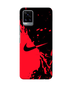 Nike red black poster Vivo V20 Back Cover