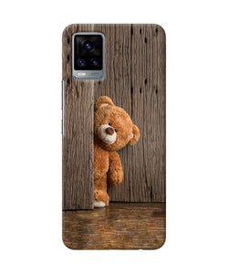 Teddy wooden Vivo V20 Back Cover