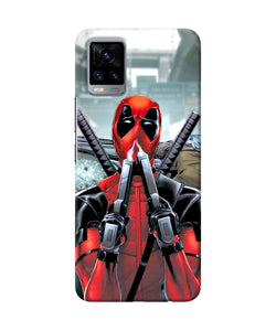 Deadpool with gun Vivo V20 Back Cover