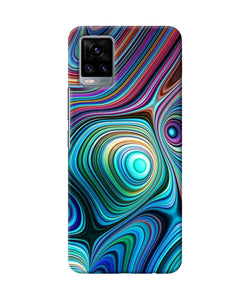 Abstract coloful waves Vivo V20 Back Cover