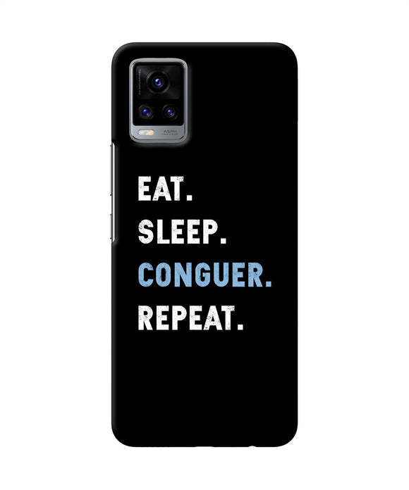 Eat sleep quote Vivo V20 Back Cover