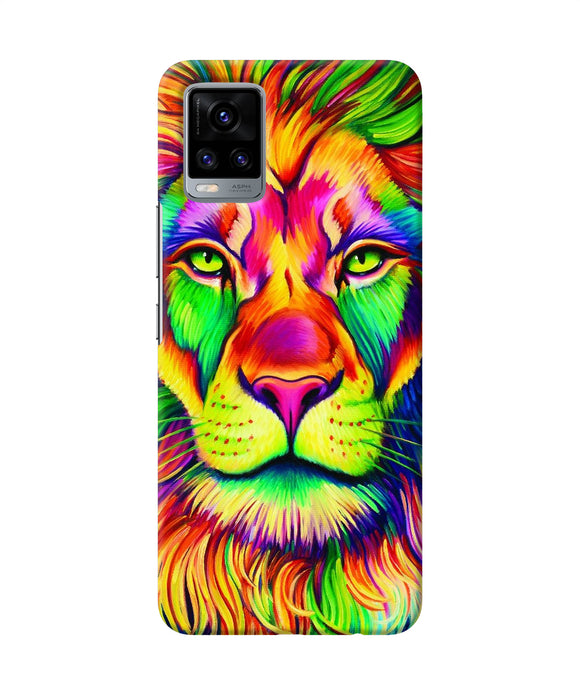 Lion color poster Vivo V20 Back Cover