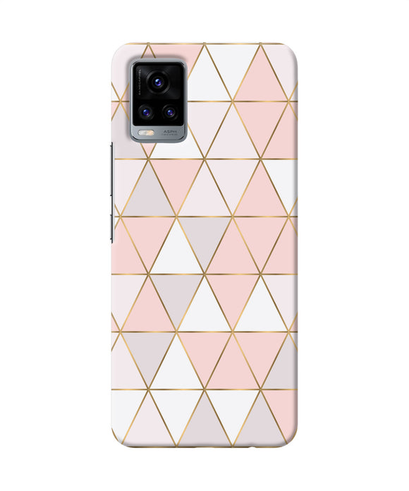 Abstract pink triangle pattern Vivo V20 Back Cover