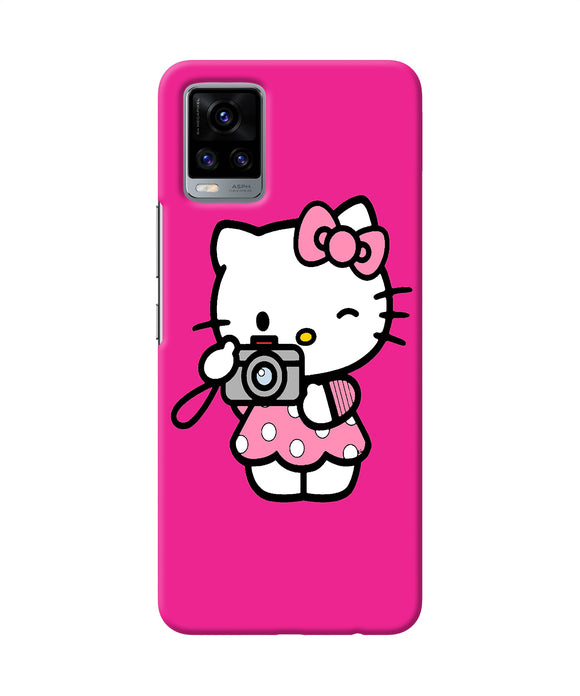 Hello kitty cam pink Vivo V20 Back Cover