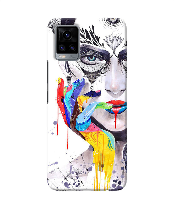 Girl color hand Vivo V20 Back Cover