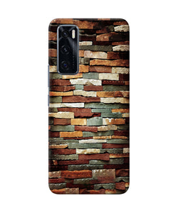 Bricks Pattern Vivo V20 SE Back Cover