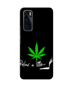 Weed Relax Quote Vivo V20 SE Real 4D Back Cover