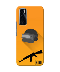 PUBG Helmet and Gun Vivo V20 SE Real 4D Back Cover