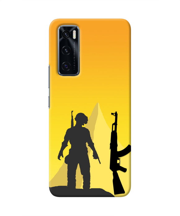 PUBG Silhouette Vivo V20 SE Real 4D Back Cover