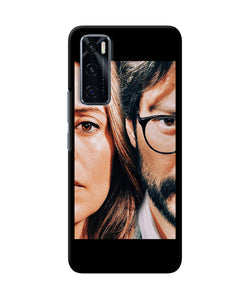 Money Heist Professor With Rachel Vivo V20 SE Back Cover